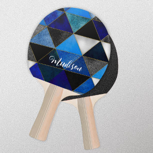 Raquette De Ping Pong Bleu chic gris turquoise