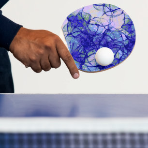 Raquette De Ping Pong Bleu Cool Abstrait Art double