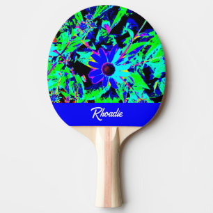 Raquette De Ping Pong Bleu et noir rétro