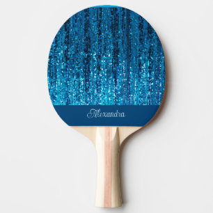 Raquette De Ping Pong Bleu étincelle Pagaie de ping personnalisée