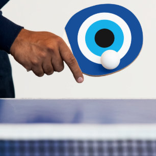 Raquette De Ping Pong Blue Mati Evil Oeil charmant ping-pong de table