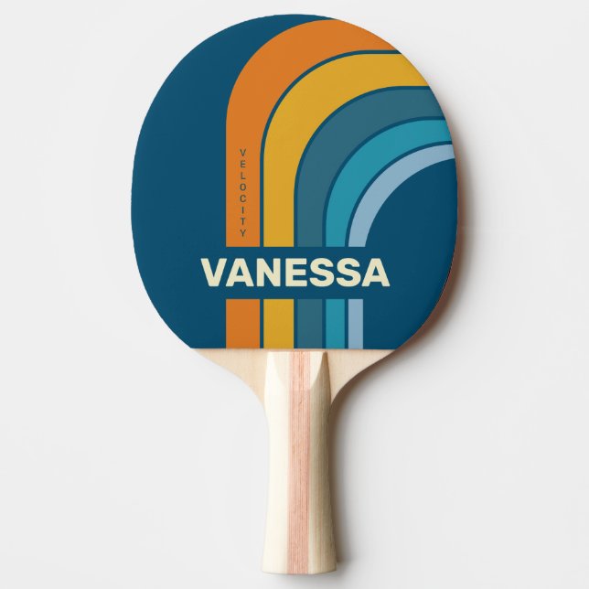 Raquette De Ping Pong Blue Sun Arch with Name (Devant)