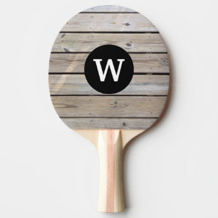 Raquette De Ping Pong Bois à monogramme