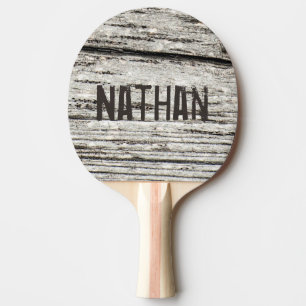 Raquette De Ping Pong Bois Patiné rustique Personnalisé