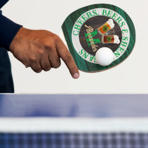 Raquette De Ping Pong Bois rustique Cheers Bières Shenanigans