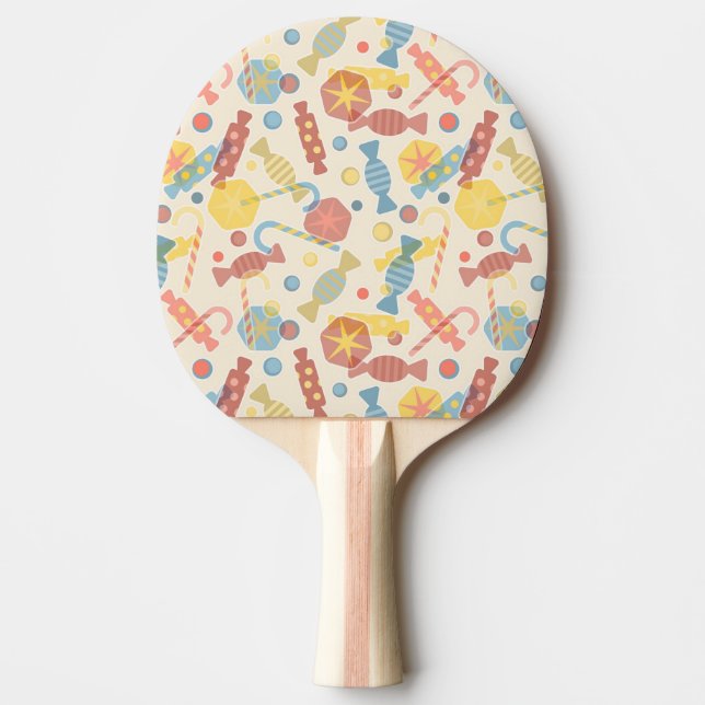 Raquette De Ping Pong Bonbons et motif de sucrerie (Devant)