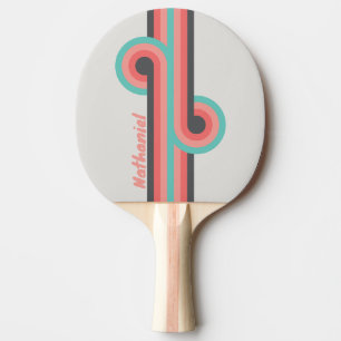 Raquette De Ping Pong Boucle à rayures de corail décoloré par le soleil 