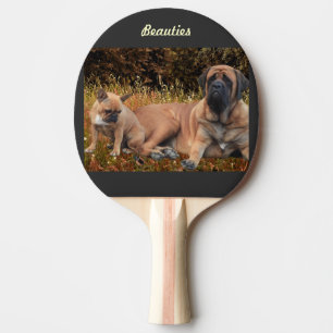 Raquette De Ping Pong Bouledogue français et Mastiff amis
