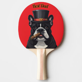 Raquette De Ping Pong Bouledogue français French Bulldog cigare