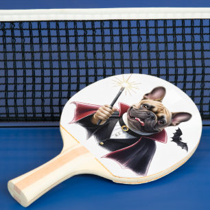 Raquette De Ping Pong Bouledogue français Halloween Bouledogue français