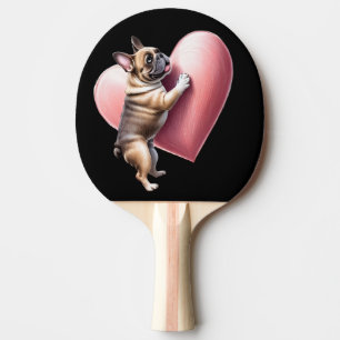 Raquette De Ping Pong Bouledogue français Saint-Valentin French Bulldog