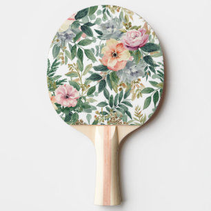 Raquette De Ping Pong Bouquet Botanique Aquarelle Feuilles d'Eucalyptus