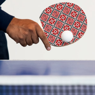 Raquette De Ping Pong Broderie Ethnique Slave, Traditionnel Balkanique