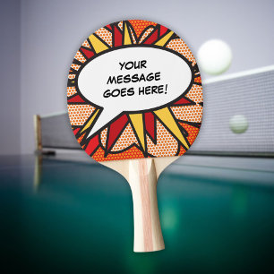 Raquette De Ping Pong Bulle de dialogue personnalisée moderne cool drôle
