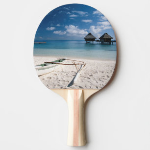 Raquette De Ping Pong Bungalows depuis la plage Motu Toopua