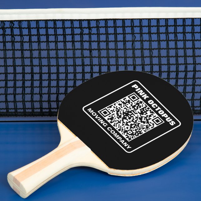 Raquette De Ping Pong Business Marketing QR Code (Insitu)