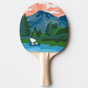 Raquette De Ping Pong cacahuètes   Canoë Snoopy & Woodstock