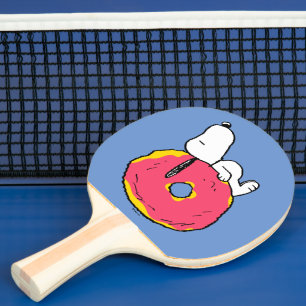 Raquette De Ping Pong cacahuètes   Snoopy Donut rose