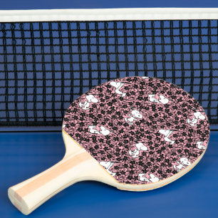 Raquette De Ping Pong cacahuètes Snoopy Flower Vine Motif
