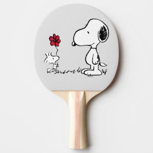 Raquette De Ping Pong cacahuètes Snoopy & Woodstock Rouge & Noir