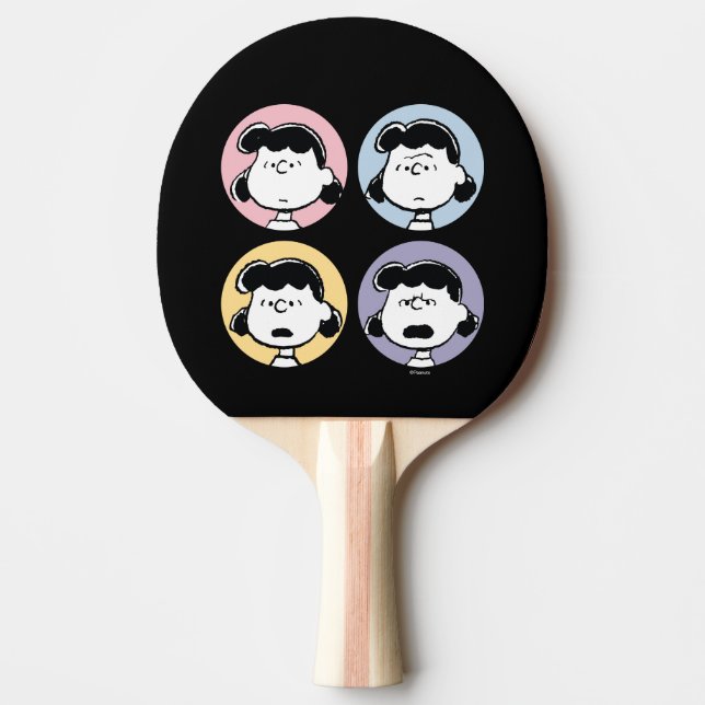 Raquette De Ping Pong cacahuètes | Visages de Lucy (Devant)