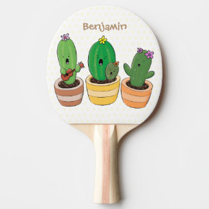 Raquette De Ping Pong Cactus trio chantante mignonne dessin animé