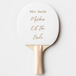 Raquette De Ping Pong Cadeau de mariage pour la mère de la mariée, or bl