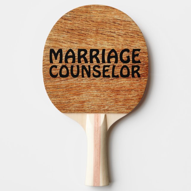 Raquette De Ping Pong CADEAU mariage, AMUSANT, CONSEILLER EN MARIAGE (Devant)