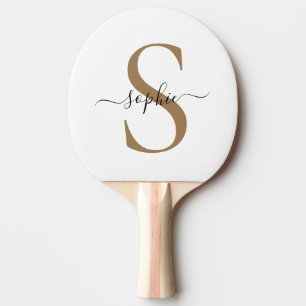 Raquette De Ping Pong Cadeau Personnalisé Nom Personnalisé Écriture Élég
