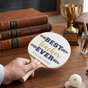 Raquette De Ping Pong Cadeau personnalisé pour le meilleur enseignant -