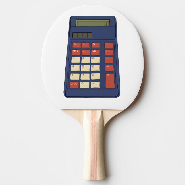 Raquette De Ping Pong Calculatrice des années 80 90 Math School Nostalgi (Devant)