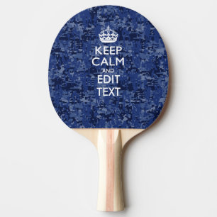 Raquette De Ping Pong Caméra numérique bleue GARDEZ CALME ET Éditer le t