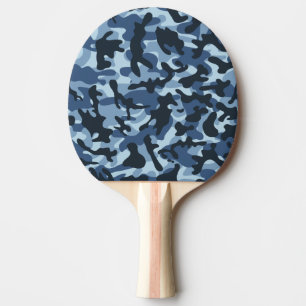Raquette De Ping Pong Camouflage Bleu