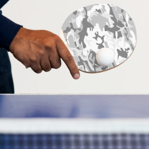 Raquette De Ping Pong Camouflage gris neige d'hiver, Militaire, Armée