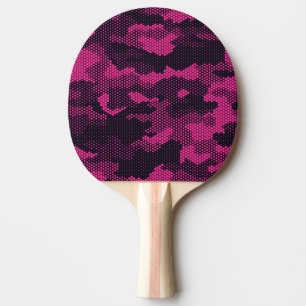 Raquette De Ping Pong Camouflage hexagonal, texture militaire arrière - 