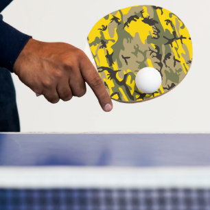 Raquette De Ping Pong Camouflage jaune et vert, Militaire, Armée
