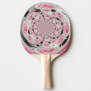 Raquette De Ping Pong Canevas de reflet des nuages roses doux