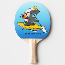 Raquette De Ping Pong Canoë-kayak sur une rivière