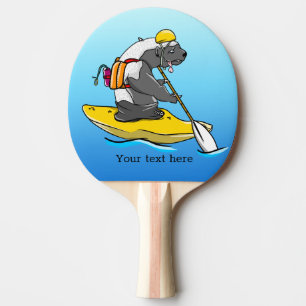 Raquette De Ping Pong Canoë-kayak sur une rivière