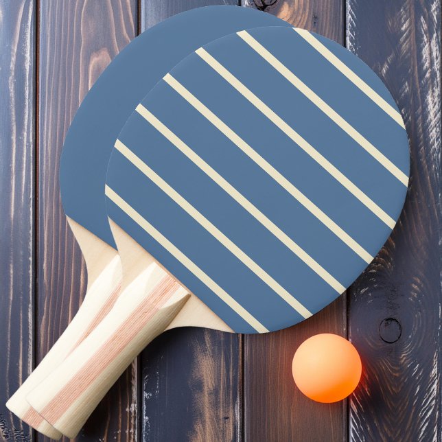 Raquette De Ping Pong Capri Bleu rayé et solide (Créateur téléchargé)