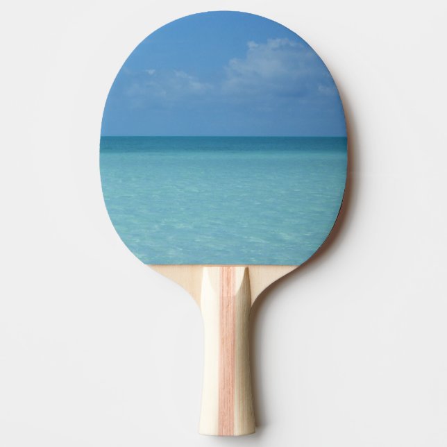 Raquette De Ping Pong Caraïbes Horizon Tropical Turquoise Bleu (Devant)