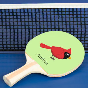 Raquette De Ping Pong Cardinal Rouge Cardinal Cardinal aux Fleurs