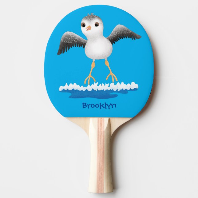 Raquette De Ping Pong Caricature en bécasseau mignon (Devant)