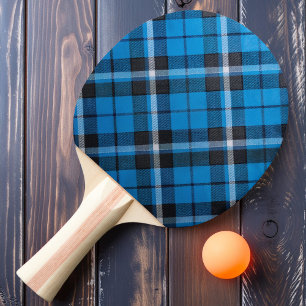 Raquette De Ping Pong Carreaux de denim bleu