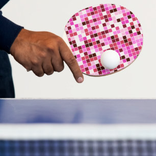 Raquette De Ping Pong Carreaux de Piscine, Carreaux de Mosaïque Roses, M