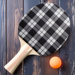 Raquette De Ping Pong Carreaux Noir Clastique