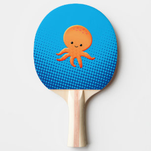 Raquette De Ping Pong Cartoon mignon bébé poulpe bleu océan