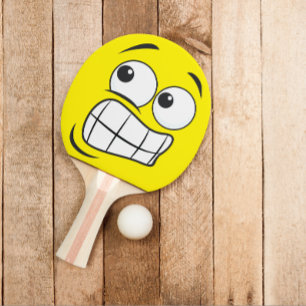Raquette De Ping Pong Cartoon moderne amusant visage Oops émotion