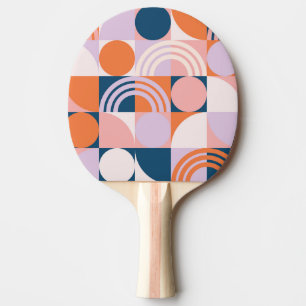 Raquette De Ping Pong Cercles du milieu du siècle : Motif géométrique