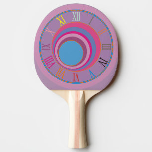 Raquette De Ping Pong Cercles tourbillonnants en forme de poule sur mesu